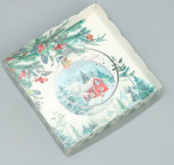 Коробка для пряников и печенья «Зима», 15 × 15 × 3 см Изображение Коробка для пряников и печенья «Зима», 15 × 15 × 3 см